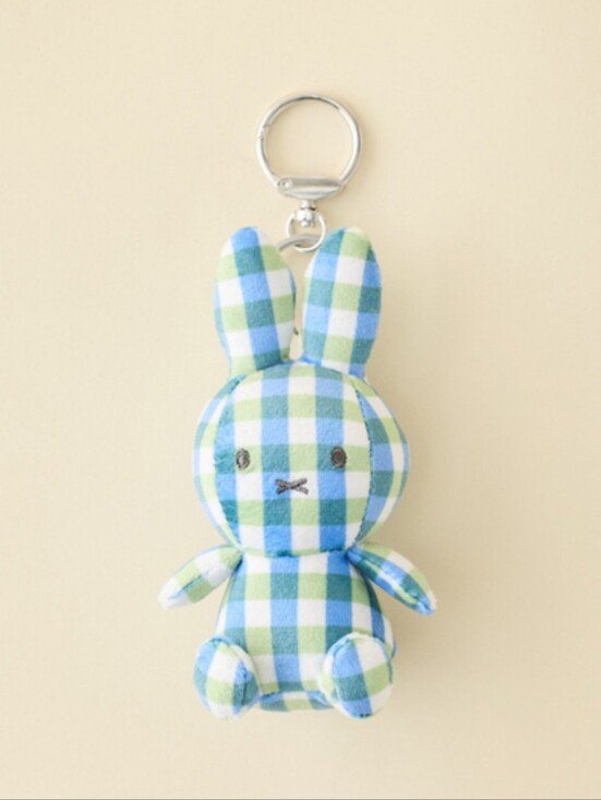 Urban Outfitters Accessories - Miffy Urban Outfitters Collab Keychain Bag Charm 🆕 Blue Plaid